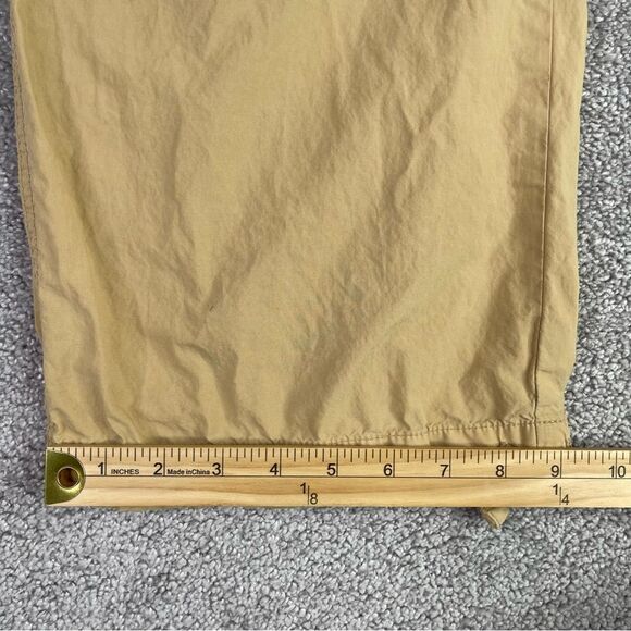 Aerie Cargo Pants Women’s Medium Tan Straight High Rise Elastic Waist Drawstring - Picture 14 of 15
